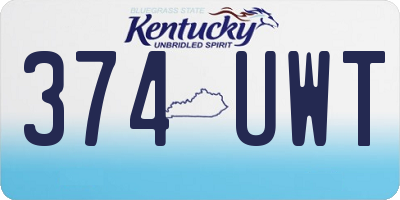 KY license plate 374UWT