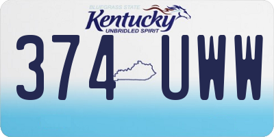 KY license plate 374UWW