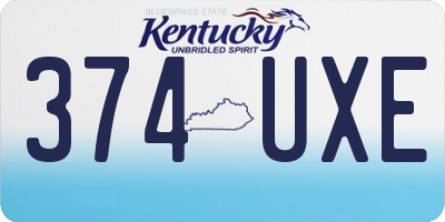 KY license plate 374UXE