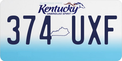 KY license plate 374UXF