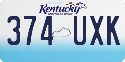 KY license plate 374UXK