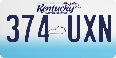 KY license plate 374UXN