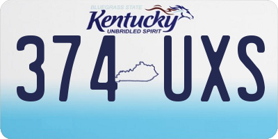 KY license plate 374UXS