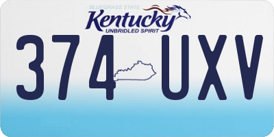 KY license plate 374UXV