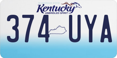 KY license plate 374UYA