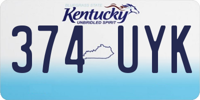 KY license plate 374UYK