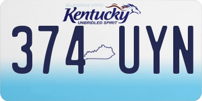 KY license plate 374UYN