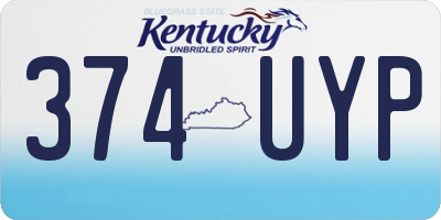 KY license plate 374UYP