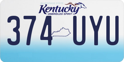 KY license plate 374UYU