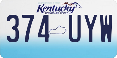 KY license plate 374UYW
