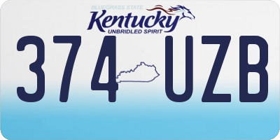 KY license plate 374UZB