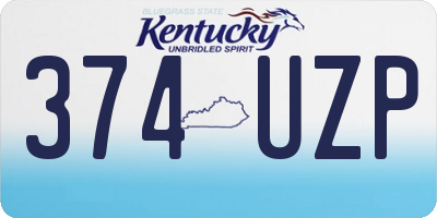 KY license plate 374UZP