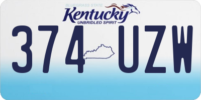 KY license plate 374UZW