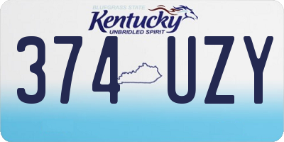 KY license plate 374UZY