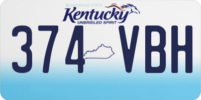 KY license plate 374VBH