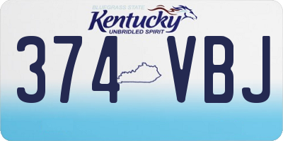 KY license plate 374VBJ