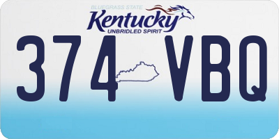 KY license plate 374VBQ