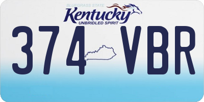 KY license plate 374VBR