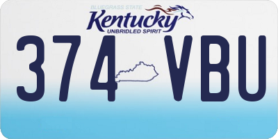 KY license plate 374VBU