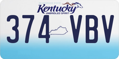 KY license plate 374VBV