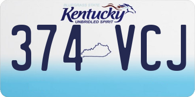 KY license plate 374VCJ