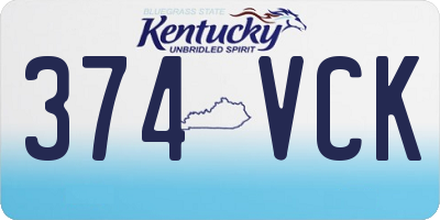 KY license plate 374VCK