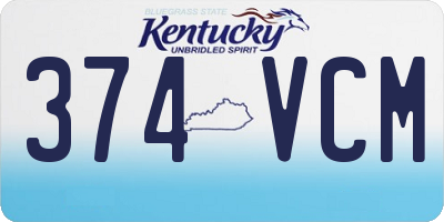 KY license plate 374VCM
