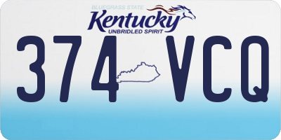 KY license plate 374VCQ