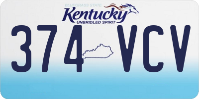 KY license plate 374VCV