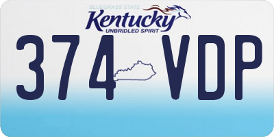 KY license plate 374VDP