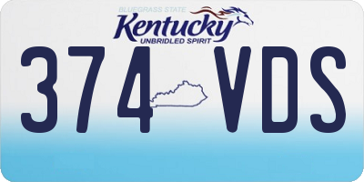 KY license plate 374VDS