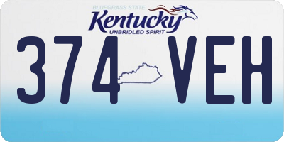 KY license plate 374VEH