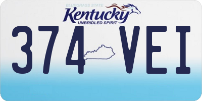 KY license plate 374VEI