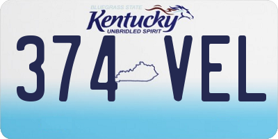 KY license plate 374VEL