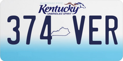 KY license plate 374VER
