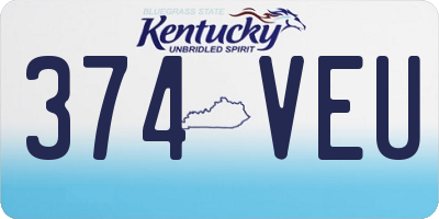 KY license plate 374VEU