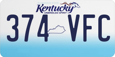 KY license plate 374VFC