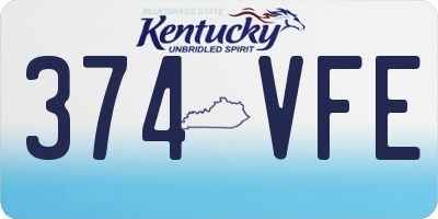 KY license plate 374VFE