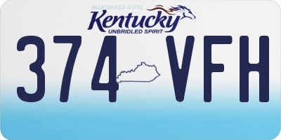 KY license plate 374VFH
