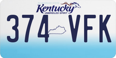 KY license plate 374VFK