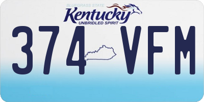 KY license plate 374VFM