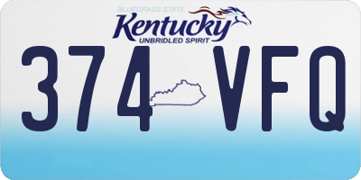 KY license plate 374VFQ