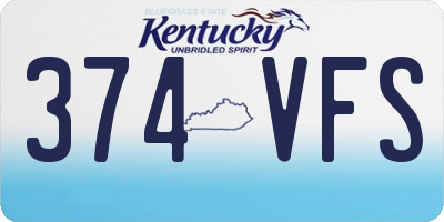 KY license plate 374VFS