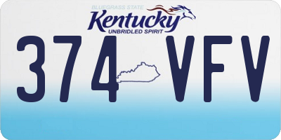 KY license plate 374VFV