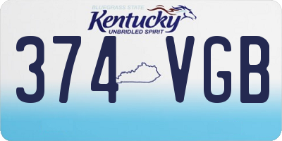 KY license plate 374VGB