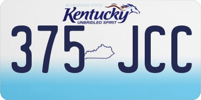 KY license plate 375JCC