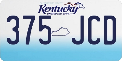 KY license plate 375JCD