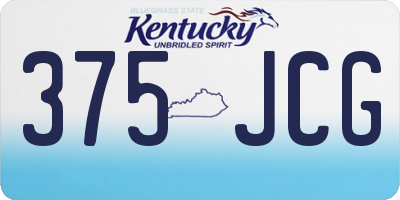 KY license plate 375JCG