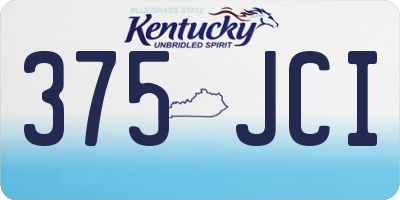 KY license plate 375JCI