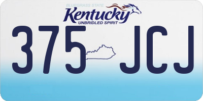 KY license plate 375JCJ